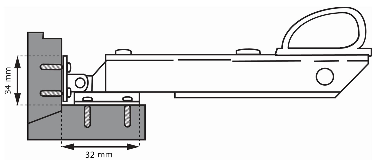 Raamuitzetter SKG2 wegdraaibaar korte hendel Wit - Afbeelding 2