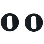 Nuda sleutelplaatjes 26x42 mm mat zwart