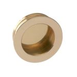 Schuifdeurkom Rond 40 mm messing gelakt