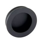 Schuifdeurkom Rond 40 mm mat zwart