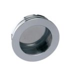 Schuifdeurkom Rond 60 mm chroom