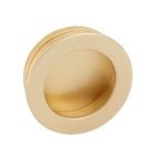 Schuifdeurkom Rond 60 mm messing gesatineerd