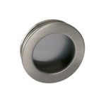 Schuifdeurkom Rond 60 mm nikkel mat
