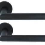 Buiten Deurklink Marc Rond zwart