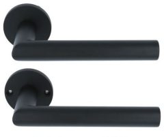 Buiten Deurklink Marc Rond zwart