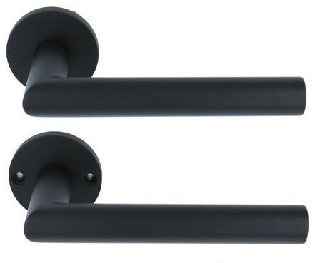 Buiten Deurklink Marc Rond zwart