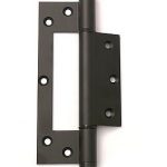 Deurveerscharnier enkel 150 mm hangnaad 2.5 mm aluminium zwart