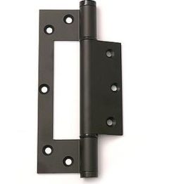 Deurveerscharnier enkel 150 mm hangnaad 2.5 mm aluminium zwart