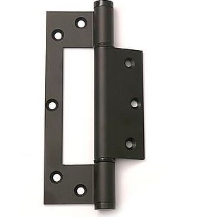 Deurveerscharnier enkel 150 mm hangnaad 2.5 mm aluminium zwart