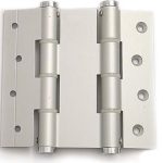 Deurveerscharnier dubbelwerkend 120x40mm aluminium zilvergrijs