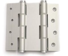 Deurveerscharnier dubbelwerkend 120x40mm aluminium zilvergrijs