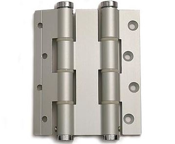 Deurveerscharnier dubbelwerkend 120x30 mm aluminium zilvergrijs