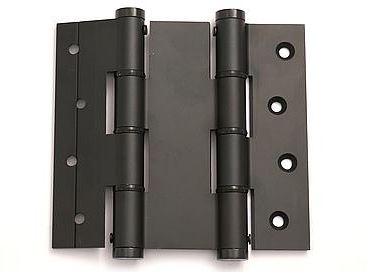 Deurveerscharnier dubbelwerkend 120x40mm aluminium zwart