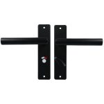 Ami Kortschild WC63/8 Met Deurklink L-model type 374 Aluminium zwart