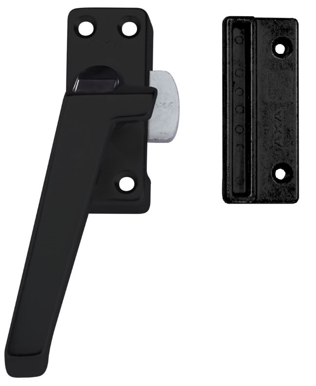 AXA Raamsluiting Met Nok en Drukknop Links zwart