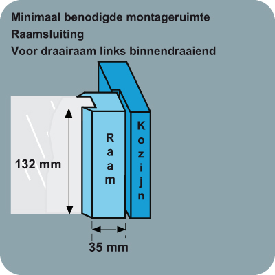 AXA Raamsluiting Met Nok en Drukknop Rechts zwart - Afbeelding 4