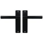 Ami Kortschild Blind Met Deurklink L-model type 374 Aluminium zwart