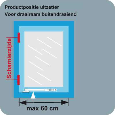 Telescopische Raamuitzetter 30EX AXA zwart - Afbeelding 3