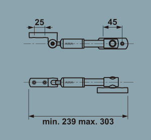 Telescopische Raamuitzetter 20EX AXA zwart - Afbeelding 2