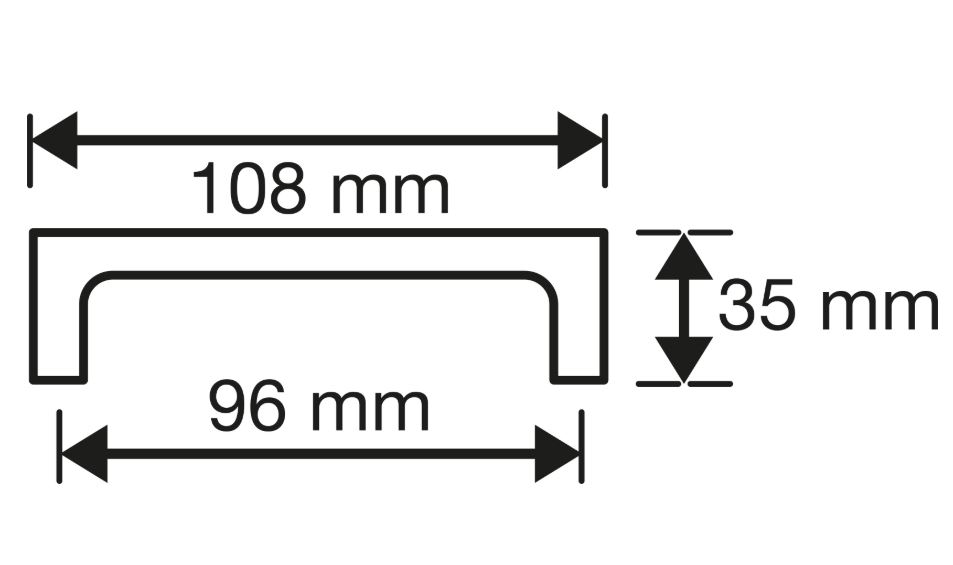 Starx meubelgreep vierkant 12 x 12 x 96 mm rvs - Afbeelding 2