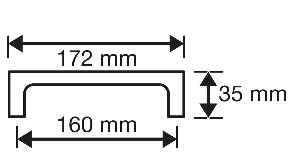 Starx meubelgreep vierkant 12 x 12 x 160 mm rvs - Afbeelding 2