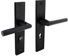 Intersteel Veiligheidsbeslag PC72 rechthoekig met kerntrek beveiliging kruk/kruk SKG3 Aluminium zwart