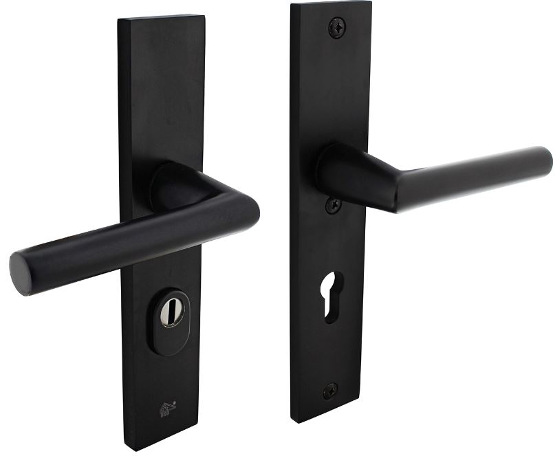 Intersteel Veiligheidsbeslag PC72 rechthoekig met kerntrek beveiliging kruk/kruk SKG3 Aluminium zwart