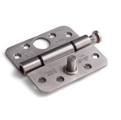 Nylon glijlagerscharnier Doorgezette knoop ronde hoeken 89x89 mm rvs SKG3