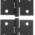 Scharnier vierkant model met losse pen 76 x 76 mm zwart