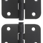 Scharnier rond model met losse pen 76 x 76 mm zwart