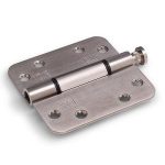 Nylon glijlagerscharnier Doorgezette knoop ronde hoeken 89x89 mm rvs