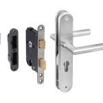 Starx Poortdeur set met rvs beslag en veiligheidsslot SKG1