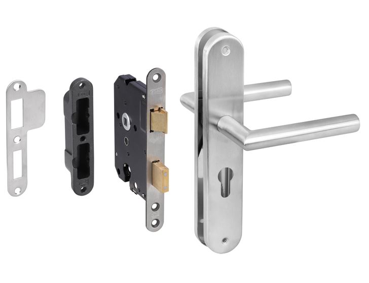 Starx Poortdeur set met rvs beslag en veiligheidsslot SKG1