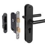 Starx Poortdeur set met zwart beslag en veiligheidsslot SKG1