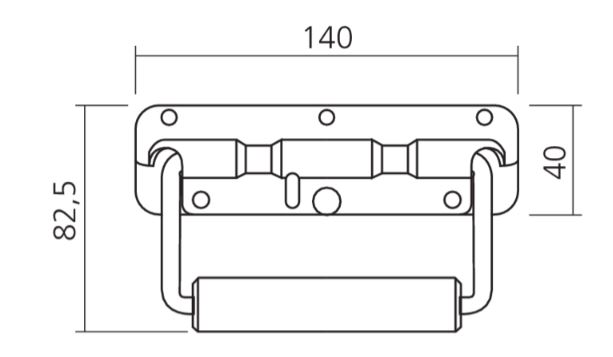 Opbouw Kistgreep met veer Staal verzinkt - Afbeelding 2