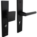 Intersteel Veiligheidsbeslag PC55 rechthoekig met kerntrek beveiliging greep/kruk Jura SKG3 Aluminium zwart