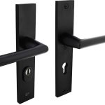 Intersteel Veiligheidsbeslag PC55 rechthoekig met kerntrek beveiliging kruk/kruk Jura SKG3 Aluminium zwart