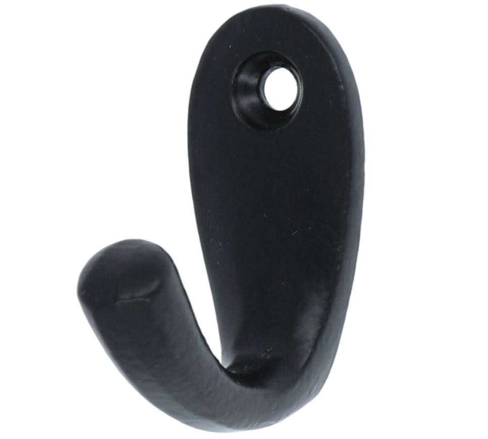 Kapstokhaakje ijzer zwart 42 mm