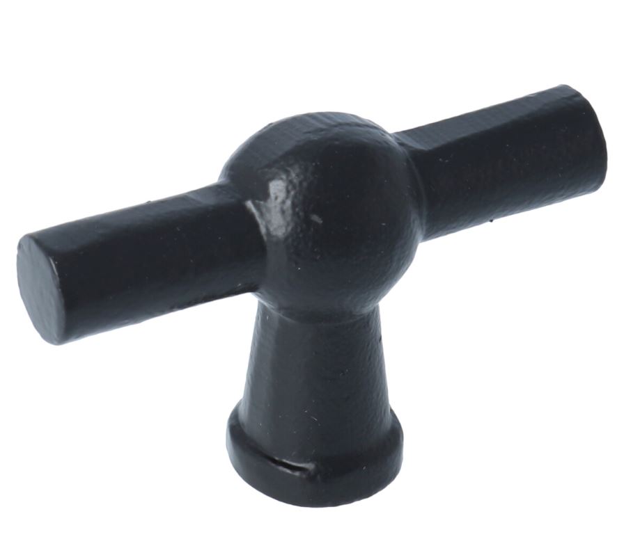 Kraanknopje IJzer zwart 67 mm