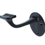 Leuninghouder Rond Hol zwart IJzer zwart