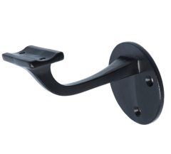 Leuninghouder Rond Hol zwart IJzer zwart