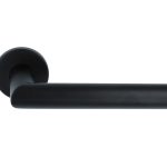 Deurklink Marc XL op ronde rozet mat zwart