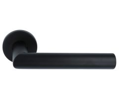 Deurklink Marc XL op ronde rozet mat zwart