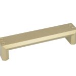 Greep recht 141 x 30 x 128 mm mat messing