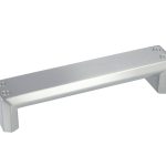 Greep recht 141 x 30 x 128 mm mat nikkel