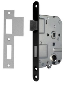 AXA dag-nachtslot cilinder PC55 met zwarte Voorplaat