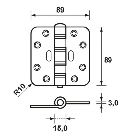 AXA Smart Easyfix scharnier 89x89 mm - Afbeelding 2