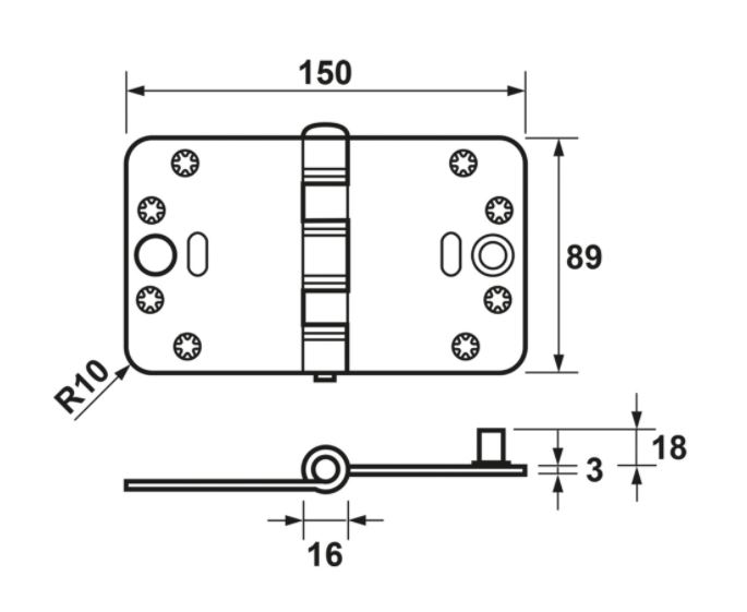 AXA Smart Easyfix Veiligheidsscharnier 89X150 SKG3 - Afbeelding 2