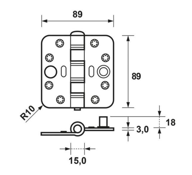AXA Smart Easyfix Veiligheidsscharnier SKG3 rvs - Afbeelding 2