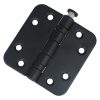 Kogellagerscharnier 7676 mm ronde hoek mat zwart